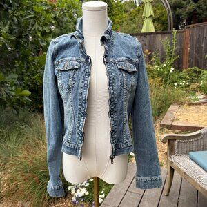 Abercrombie & Fitch Woman's Jean Zip Up Jacket Sz M